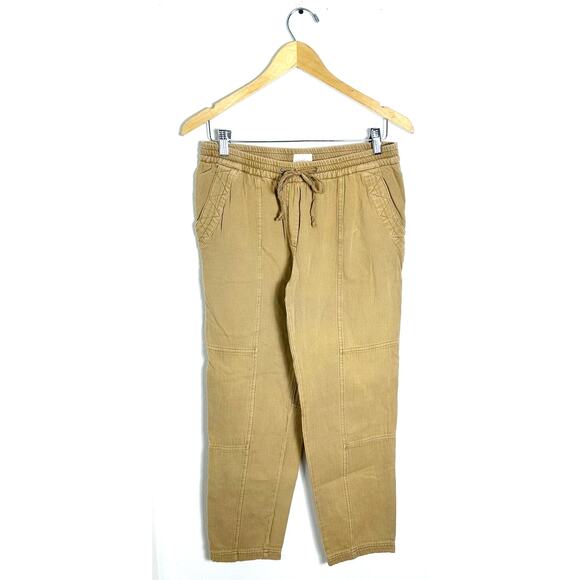 Aritzia Wilfred Free Tan Brown Cotton Jogger Pants sz M - Picture 1 of 9